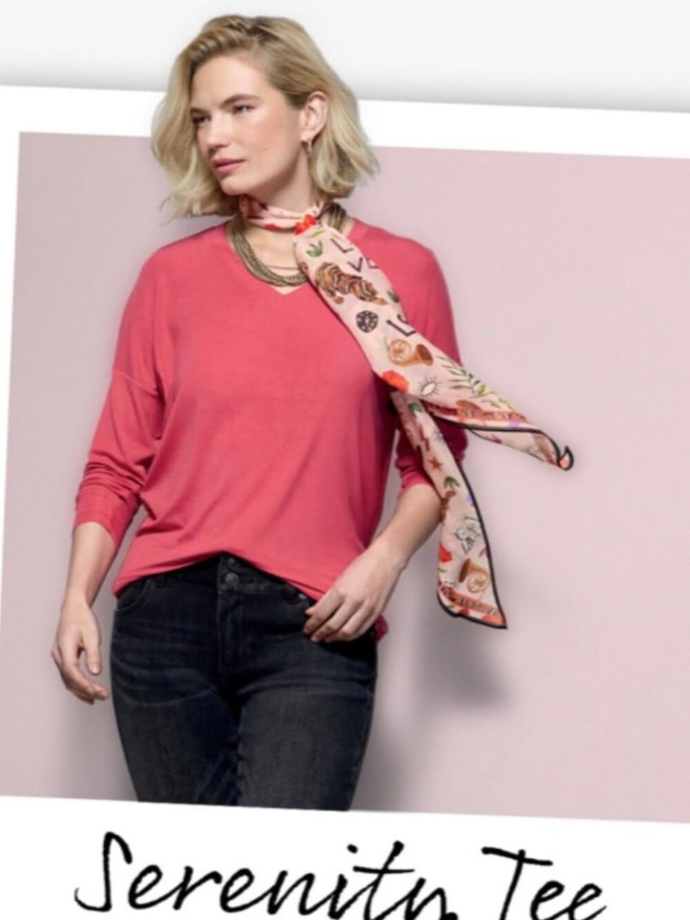 NWT | Cabi 4564 Serenity Tee Cardinal